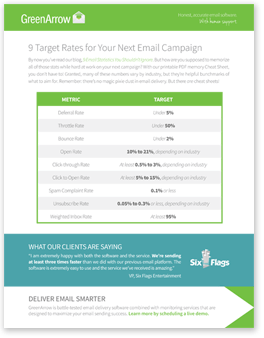 Cheat Sheet--9 Target Rates for Your Next Email Campaign
