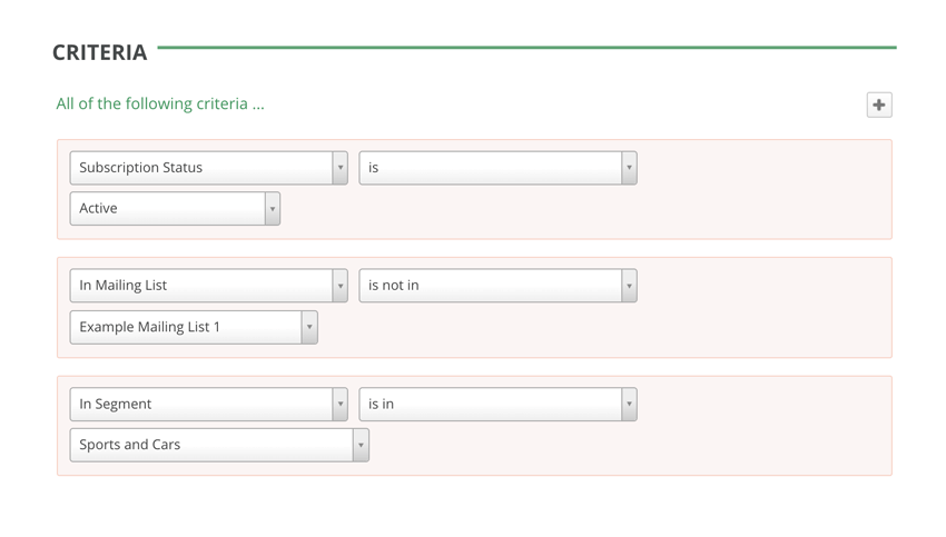 GreenArrow Email Advanced Segmentation--Subscriber Engagement